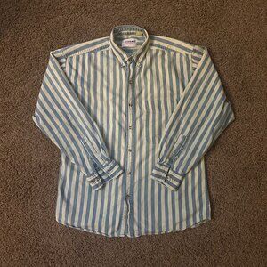 Vintage striped large button up Exchange Unlimited